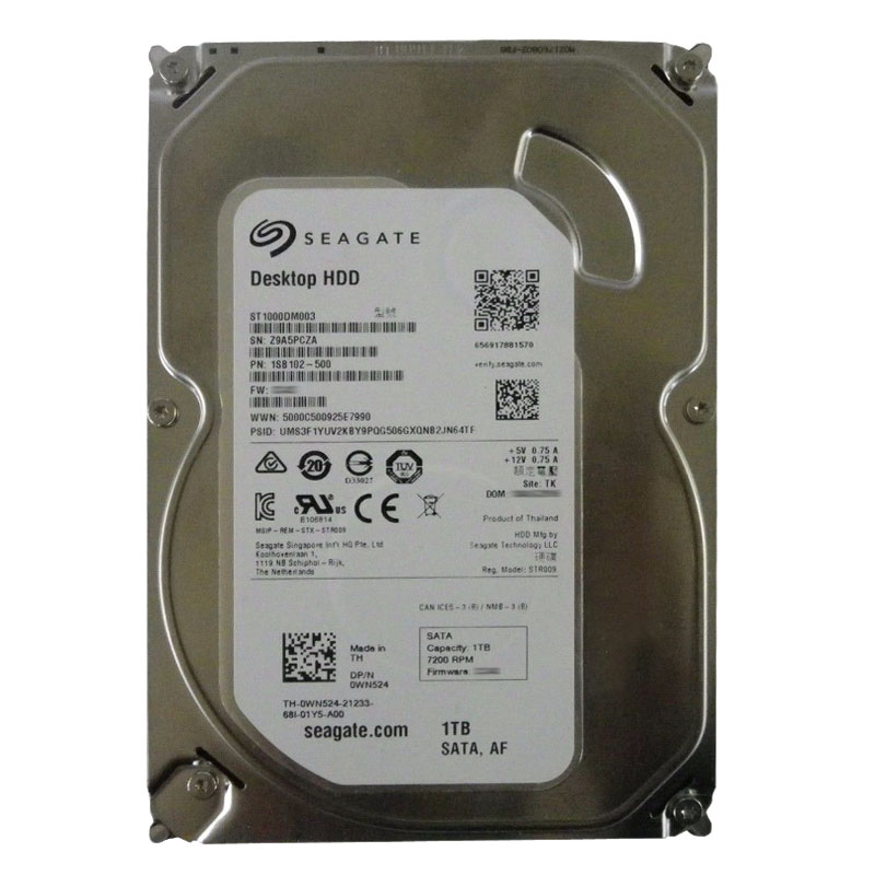 Dell 0WN524 - 1TB 7.2K SATA 6.0Gbps 3.5" Hard Drive