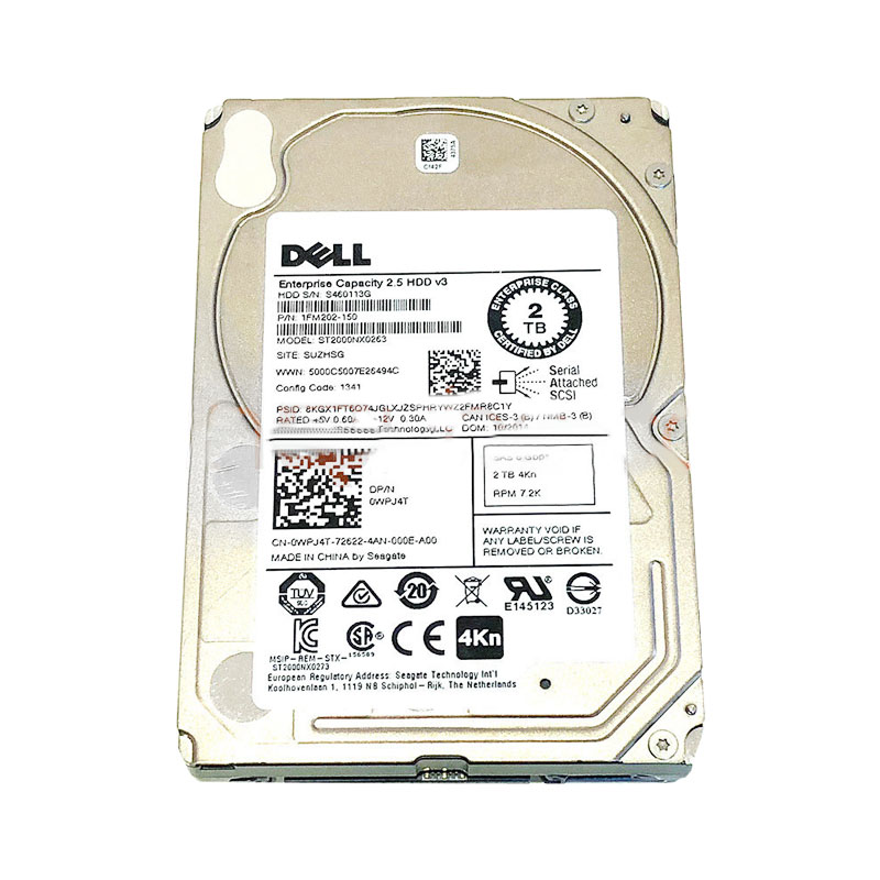 0WPJ4T Dell - 2TB 7.2K SAS 6.0Gbps 2.5" Hard Drive