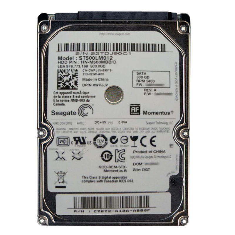Dell 0WPJJV - 500GB 5.4K SATA 2.5" Hard Drive