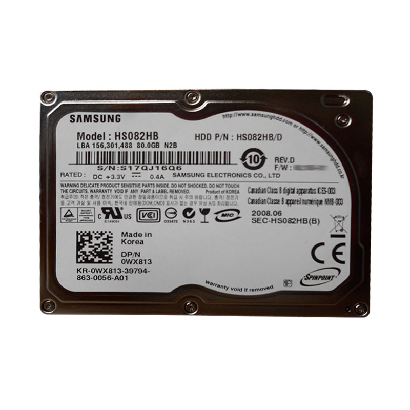 Dell 0WX813 - 80GB 4.2K IDE 1.8" Hard Drive