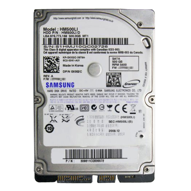 Dell 0X002C - 500GB 5.4K SATA 2.5" Hard Drive