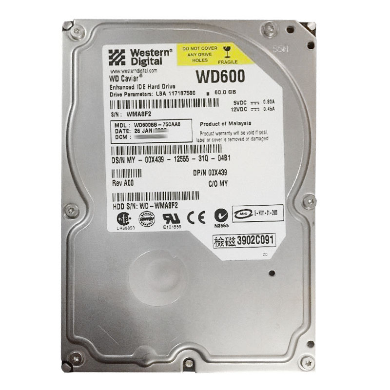 Dell 0X439 - 60GB 7.2K ATA/100 3.5" Hard Drive