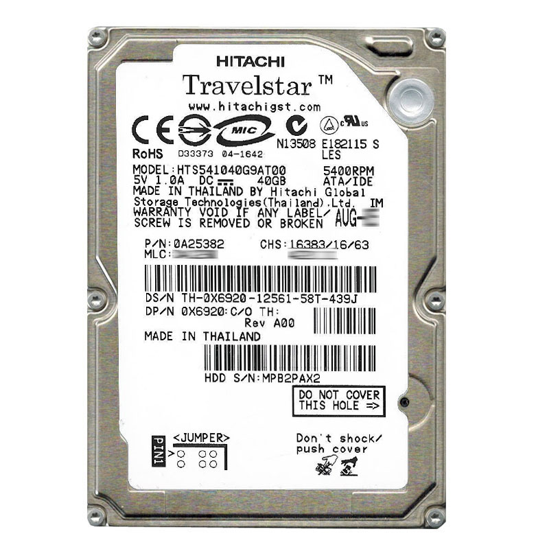 Dell 0X6920 - 40GB 5.4K IDE 2.5" Hard Drive