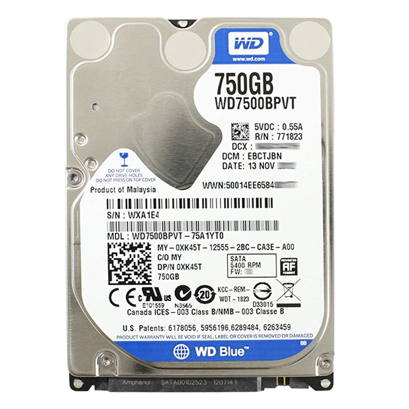 Dell 0XK45T - 750GB 5.4K SATA 2.5" Hard Drive