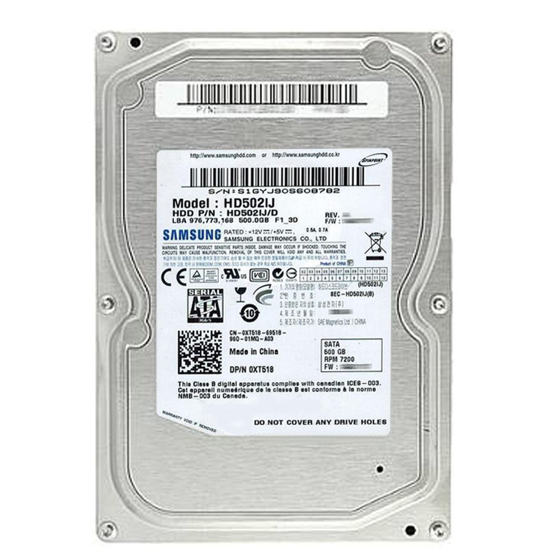 Dell 0XT518 - 500GB 7.2K SATA 3.5" 16MB Cache Hard Drive