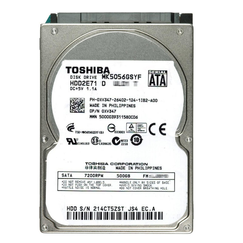 0XV347.jpg Dell 0XV347 - 500GB 7.2K SATA 2.5" Hard Drive - Image 1