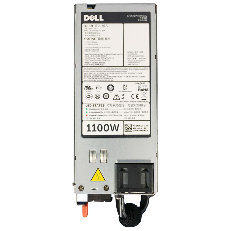 Dell 0Y1MGX - 1100W Power Supply For PowerEdge R520
