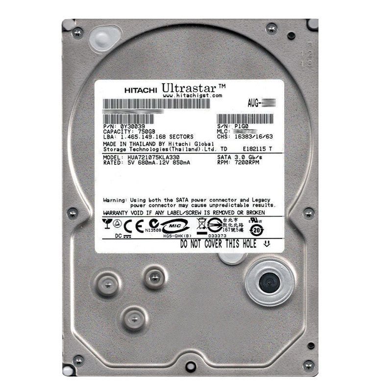Hitachi 0Y30039 - 750GB 7.2K SATA 3.0Gbps 3.5Inch 32MB Cache Hard Drive