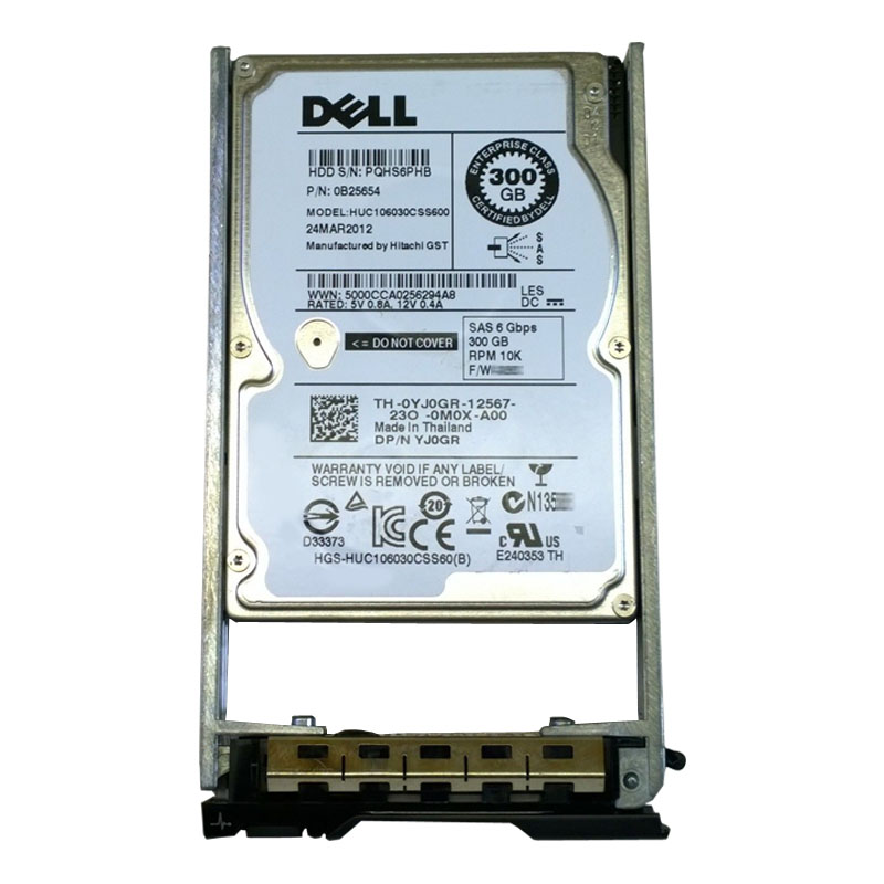 Dell 0YJ0GR - 300GB 10K SAS 6.0Gbps 2.5" 64MB Cache Hard Drive