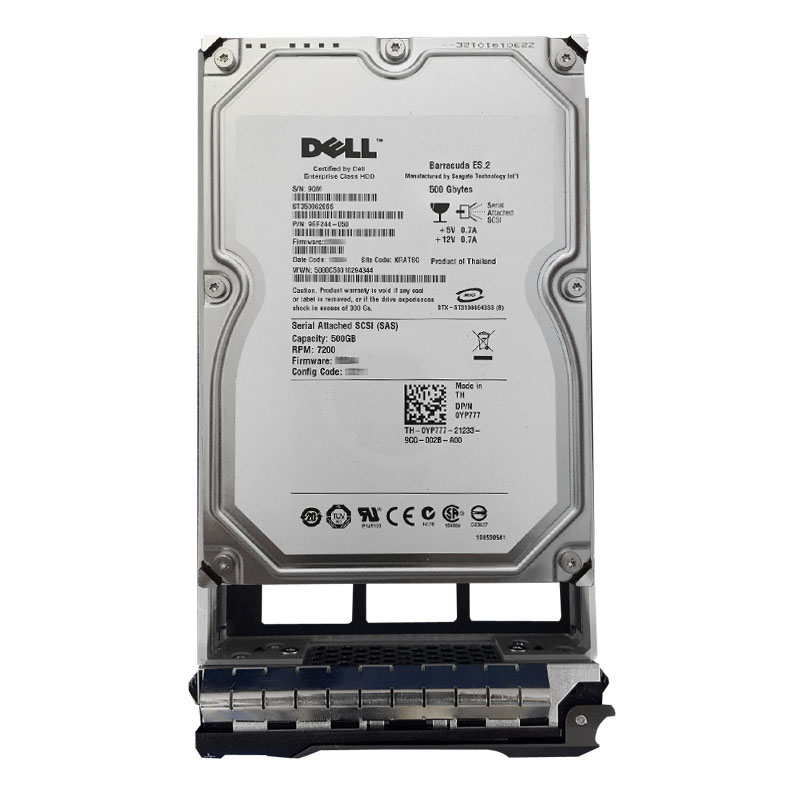 Dell 0YP777 - 500GB 7.2K SAS 3.0Gbps 3.5" 16MB Cache Hard Drive