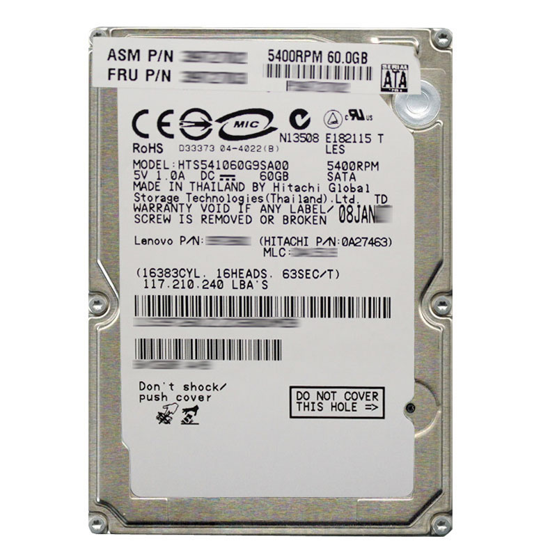 Hitachi 0a27463 - 60GB 5.4K SATA 2.5" Hard Drive