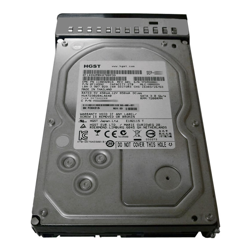 105-000-221.jpg EMC 105-000-221 - 2TB 7.2K SATA 3.0Gbps 3.5" 64MB Cache Hard Drive - Image 1