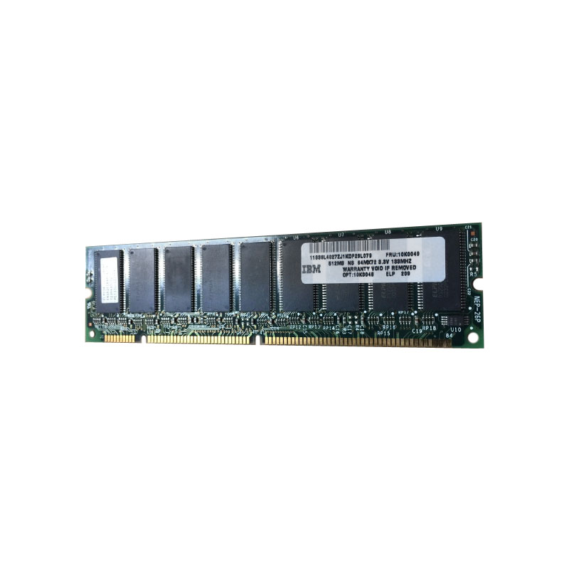 10K0049.jpg IBM 10K0049 - 512MB SDRAM PC-133 ECC Unbuffered 168-Pins Memory - Image 1