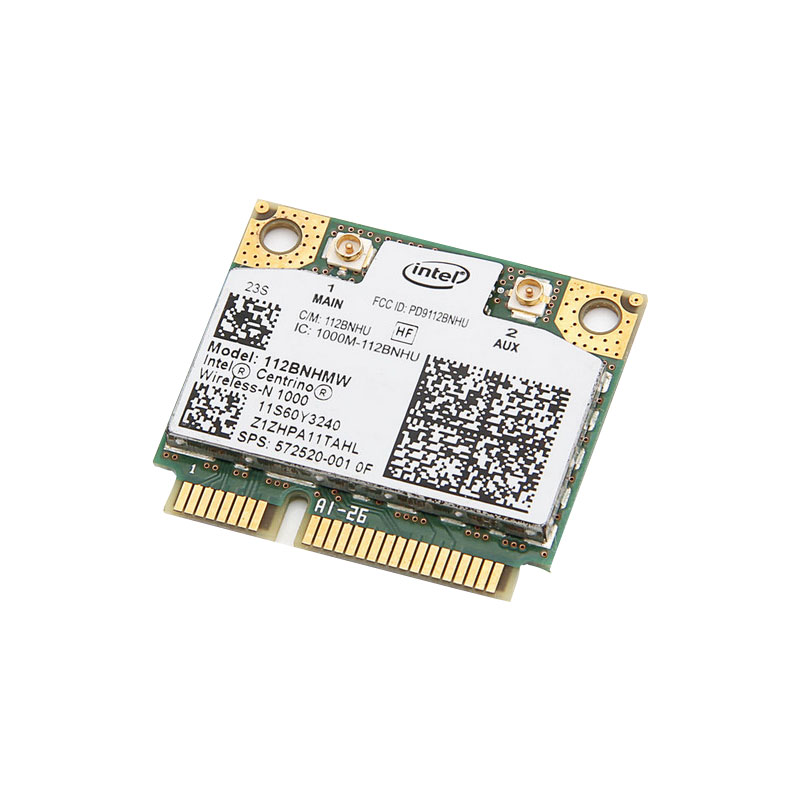 112BNHMW.jpg Intel 112BNHMW - Centrino Wireless-N 1000 Mini PCI-E WLAN Card - Image 1