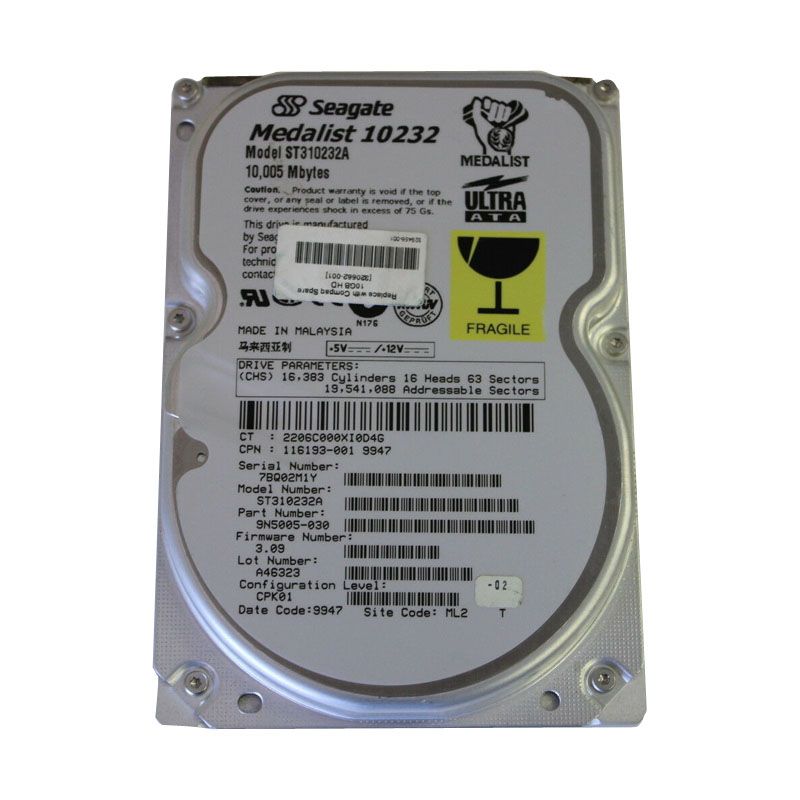 HP 116193-001 - 10GB 5.4K IDE 3.5" Hard Drive
