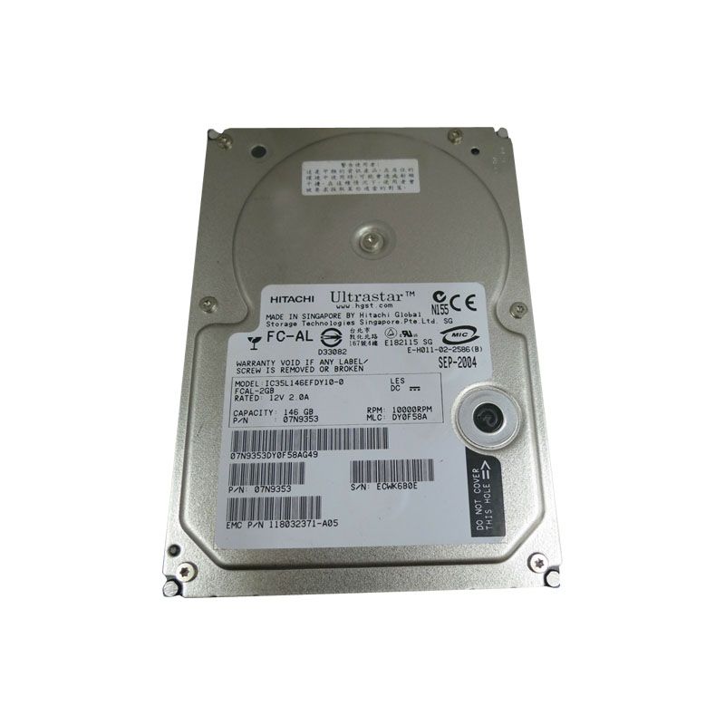 118032371-A05.jpg EMC 118032371-A05 - 146GB 10K Fibre Channel 3.5" Hard Drive - Image 1