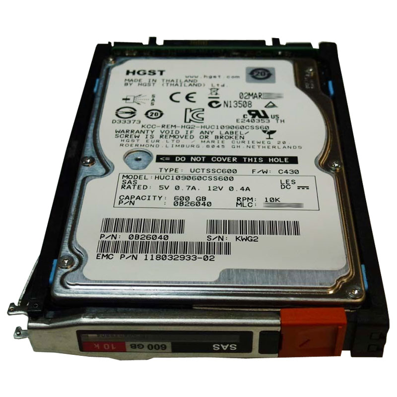 EMC 118032933-02 - 600GB 10K SAS 2.5" Hard Drive