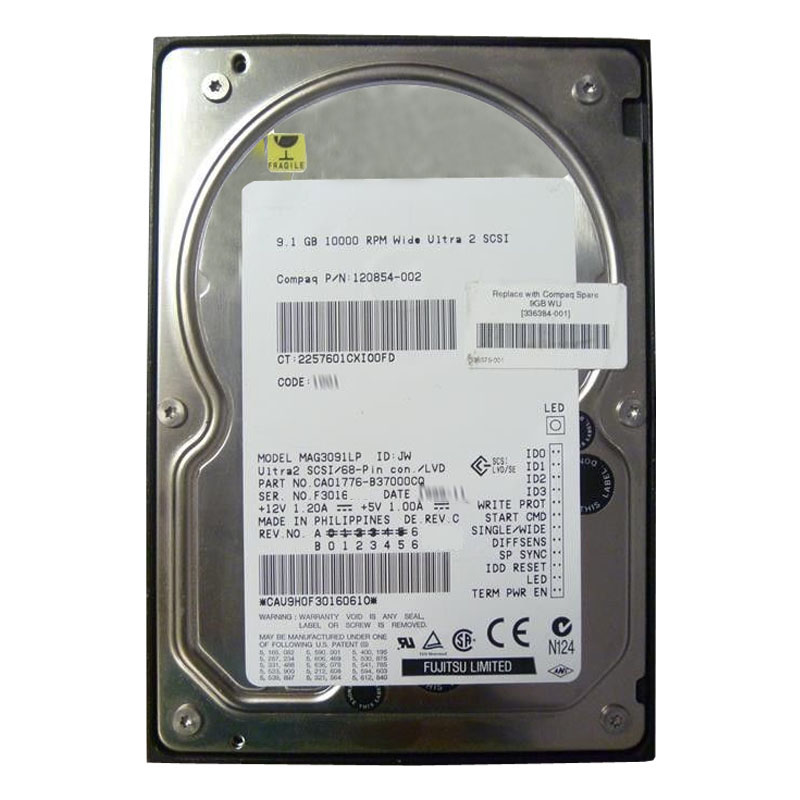 HP-Compaq 120854-002 - 9.1GB 10K 68-PIN Ultra2-SCSI 3.5" Hard Drive
