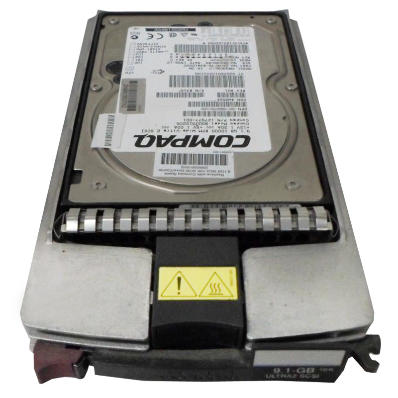 127977-001.jpg HP-Compaq 127977-001 - 9.1GB 10K Ultra2-SCSI 3.5" Hard Drive - Image 1