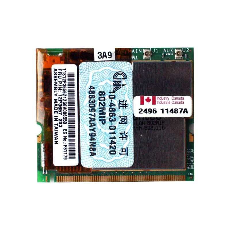 12P3657.jpg IBM 12P3657 - Thinkpad Mini PCI 802.1 Combo Card High Rate Wireless Card - Image 1