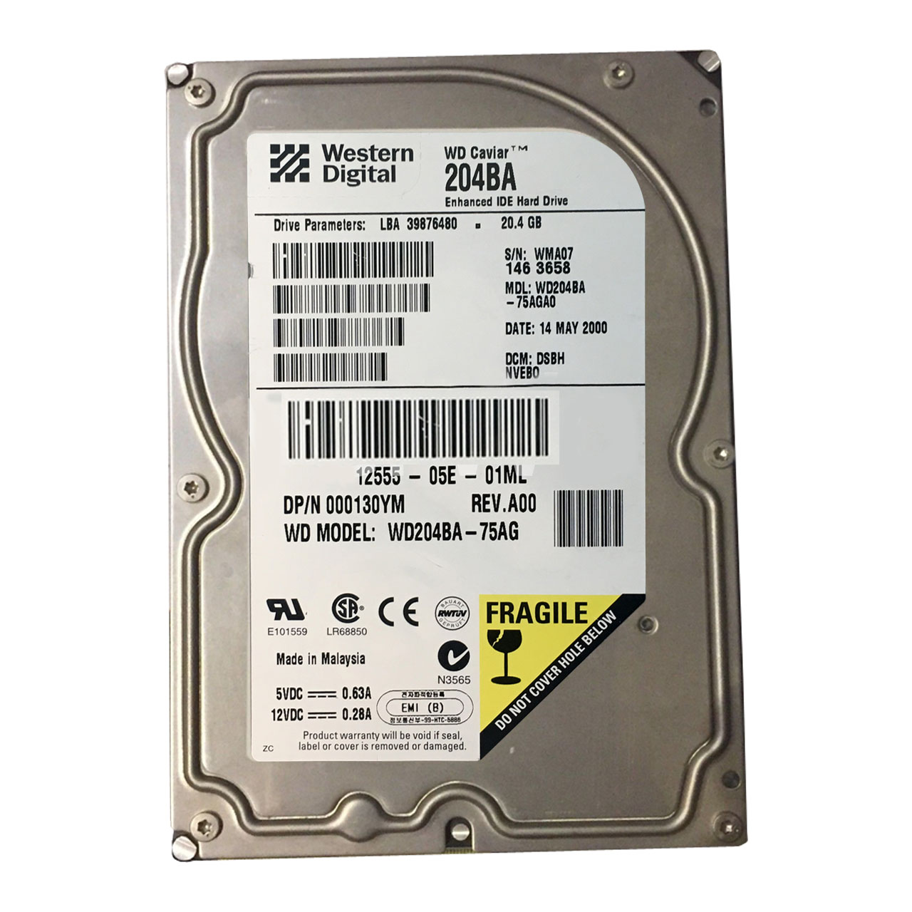 Dell 130YM - 20.4GB 7200RPM 3.5Inch Hard Drive