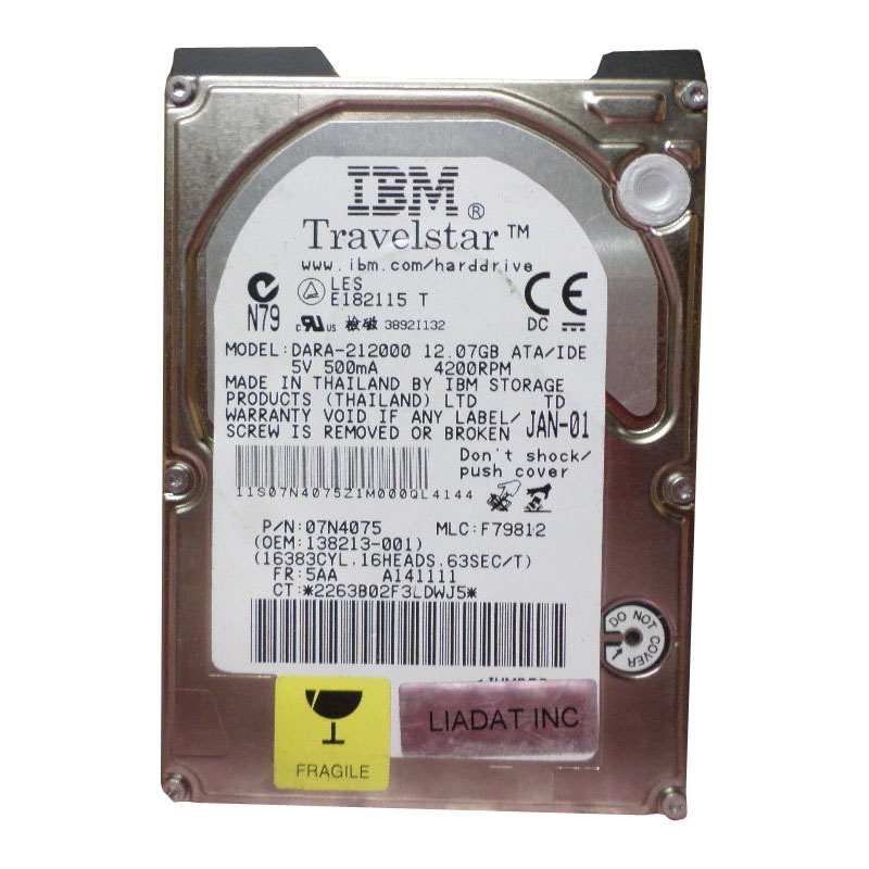 HP 138213-001 - 12GB 4200RPM 2.5Inch IDE Hard Drive