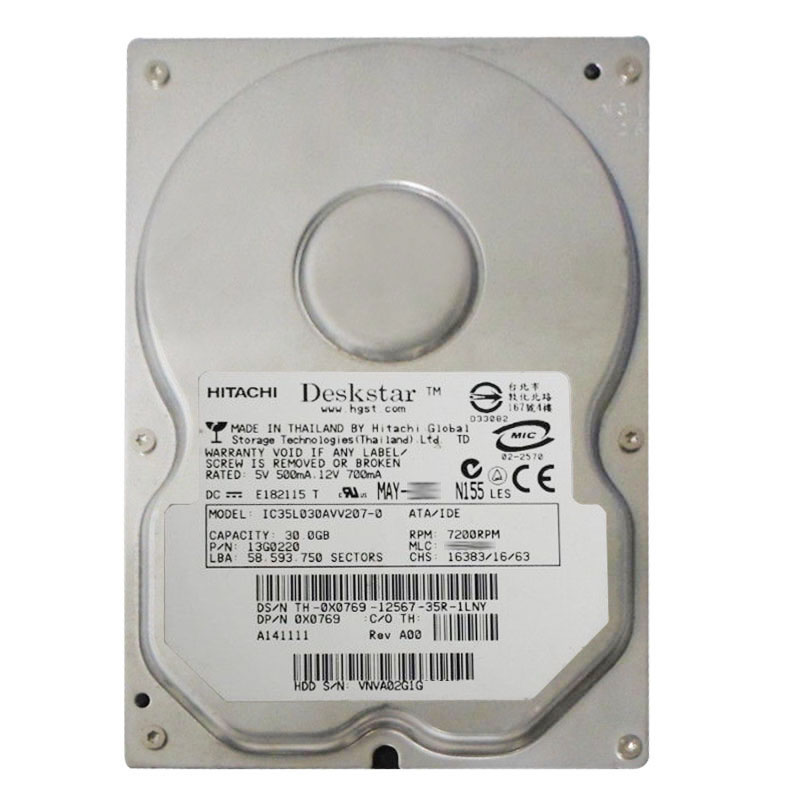 Hitachi 13G0220 - 30GB 7.2K IDE 3.5" Hard Drive