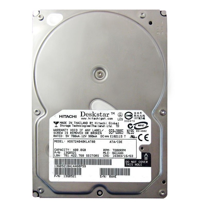 Hitachi 13G0521 - 400GB 7.2K IDE 3.5" Hard Drive