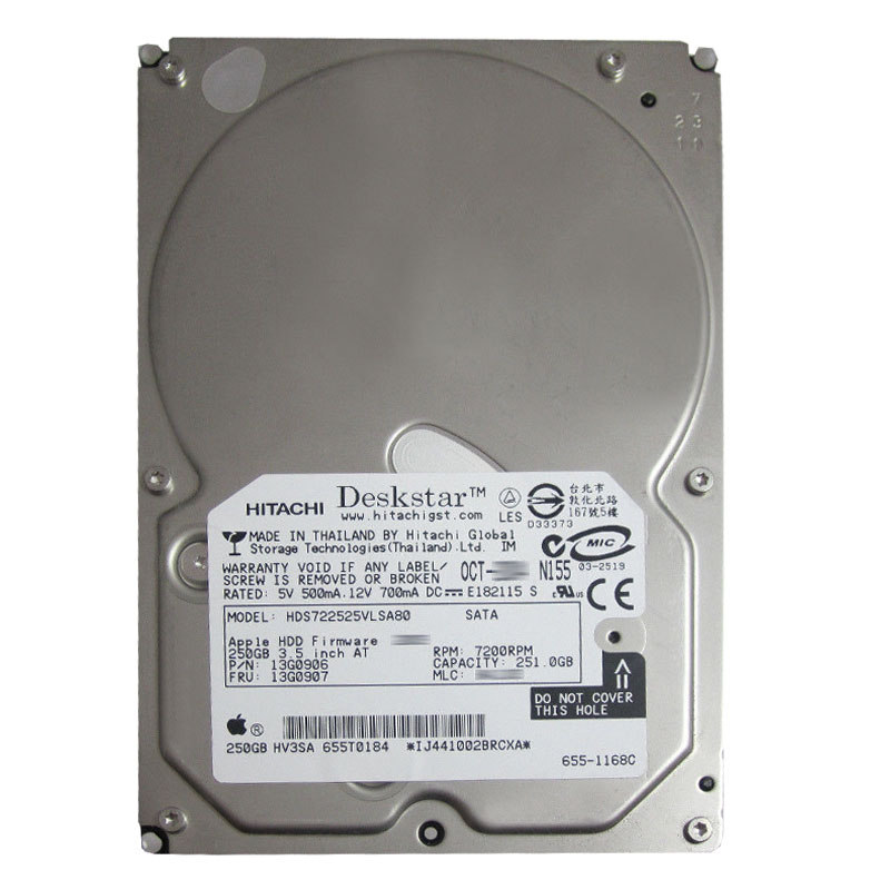 Hitachi 13G0907 - 250GB 7.2K SATA 1.5Gbps 3.5Inch 8MB Cache Hard Drive