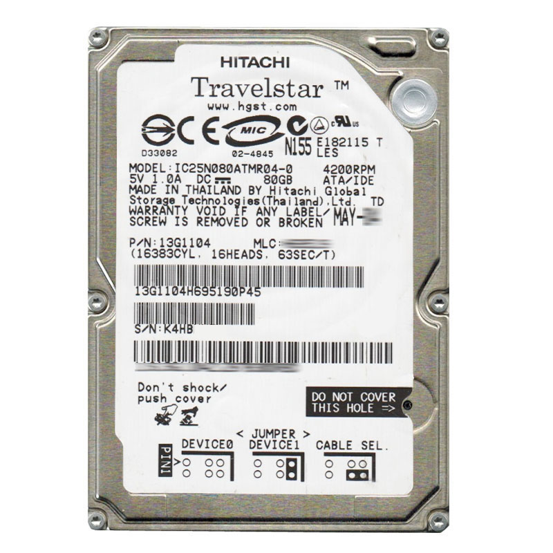 Hitachi 13G1104 - 80GB 4.2K IDE 2.5" Hard Drive