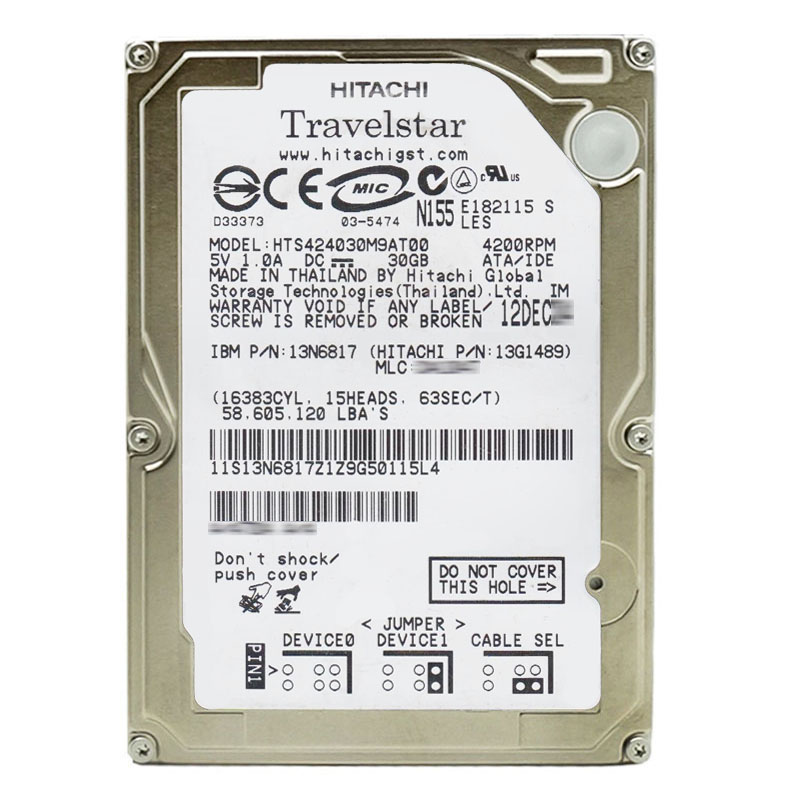 Hitachi 13G1489 - 30GB 4.2K ATA/100 2.5Inch 2MB Cache Hard Drive
