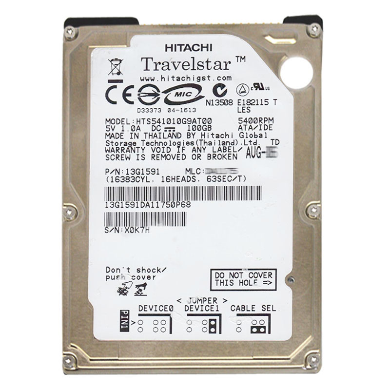 Hitachi 13G1591 - 100GB 5.4K IDE 2.5Inch 8MB Cache Hard Drive