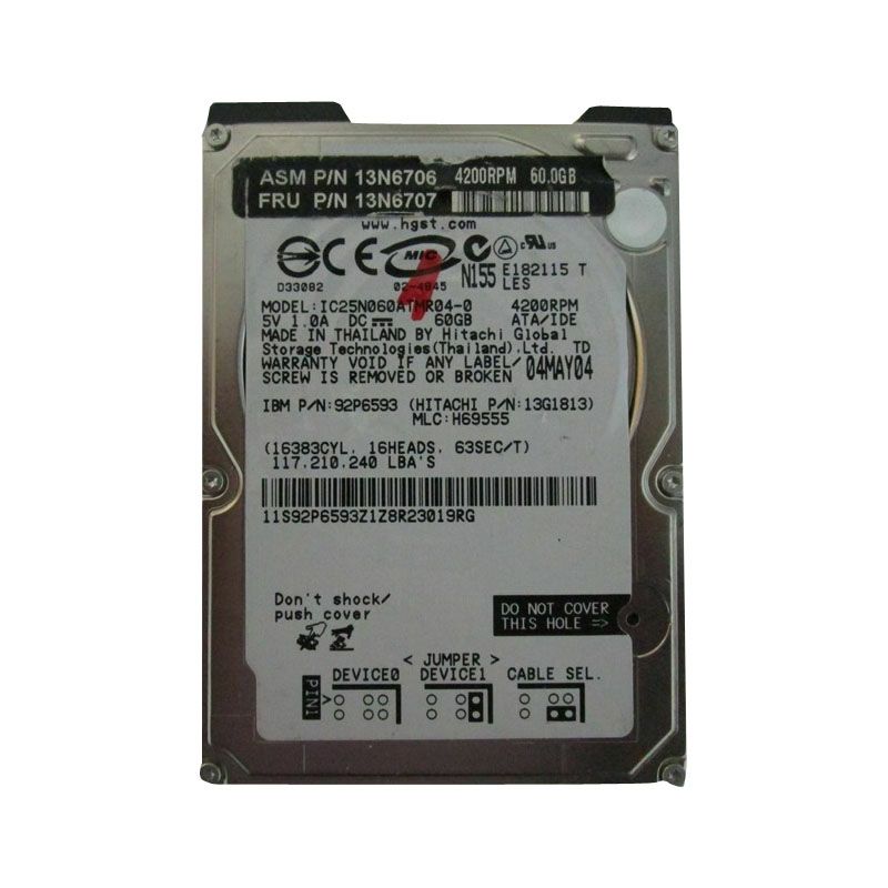 IBM 13N6706 - 60GB 4.2K IDE 2.5" Hard Drive