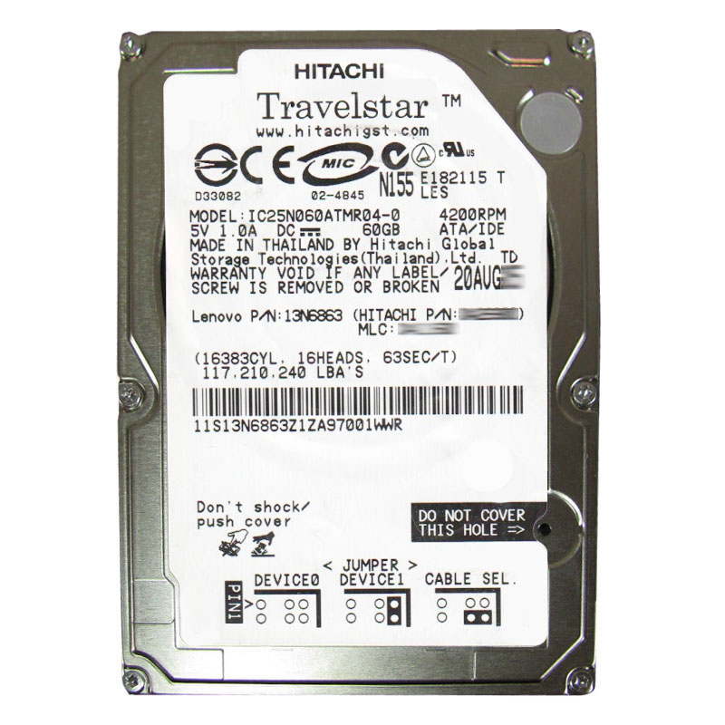 Lenovo 13N6863 - 60GB 4.2K IDE 2.5" Hard Drive