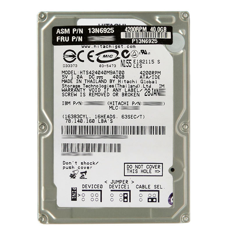 IBM 13N6925 - 40GB 4.2K IDE 2.5" Hard Drive