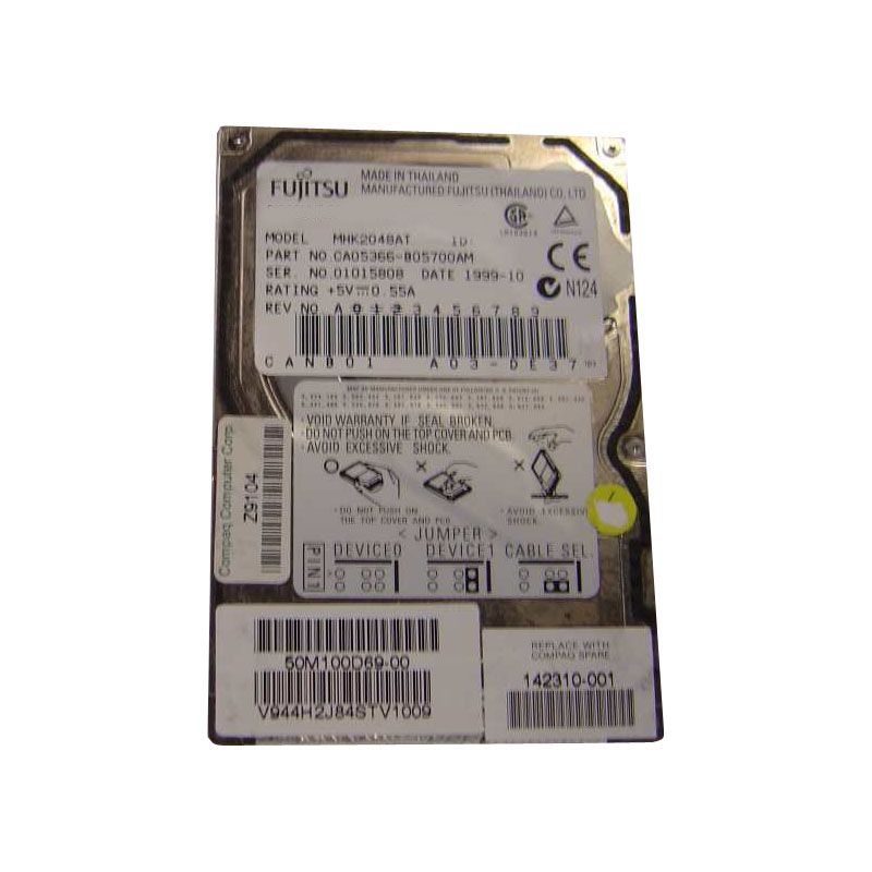 142310-001.jpg HP 142310-001 - 4.8GB 4.2K IDE 2.5" Hard Drive - Image 1