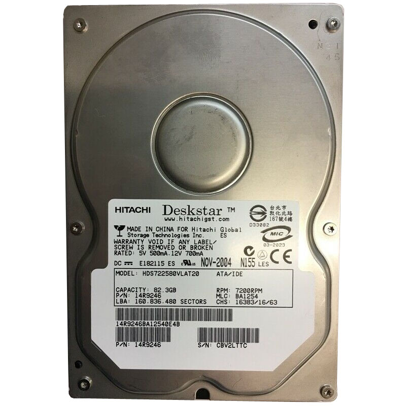 Hitachi 14R9246 - 82.3GB 7.2K IDE 3.5" Hard Drive