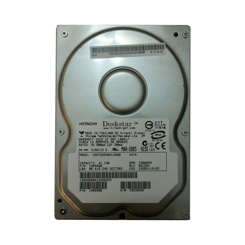 Hitachi 14R9460 - 41.1GB 7.2K SATA 3.5" Hard Drive