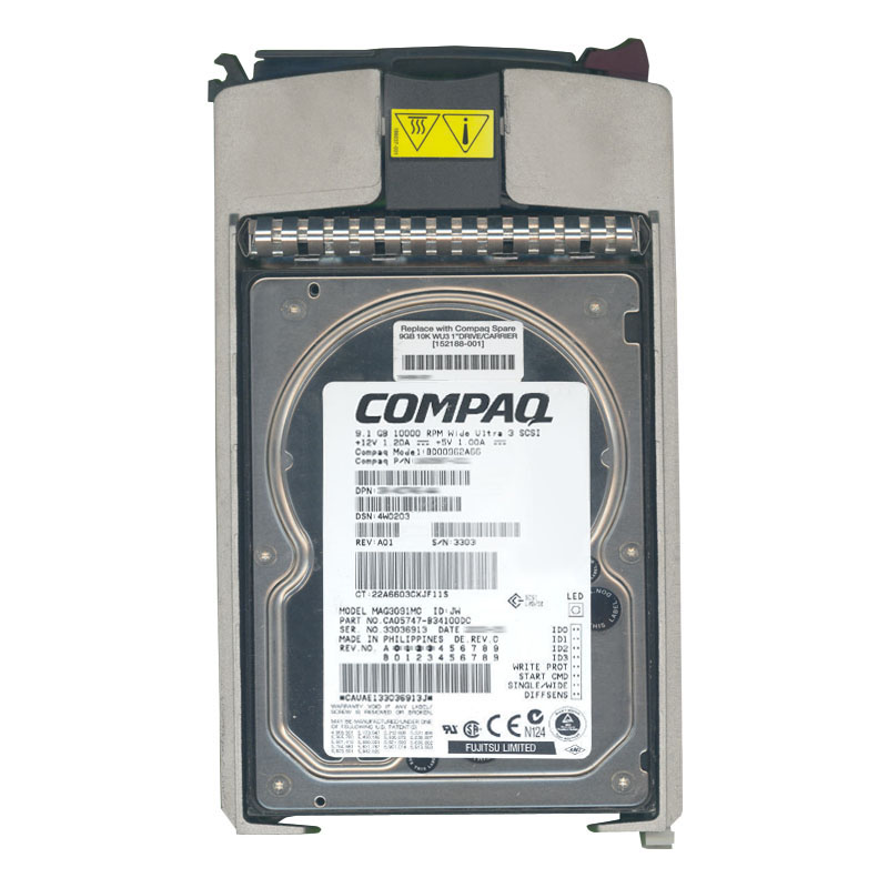 HP-Compaq 152188-001 - 9.1GB 10K 80-PIN Ultra3-SCSI 3.5" Hard Drive