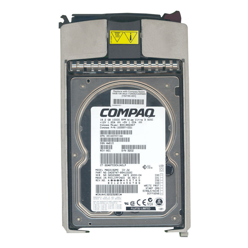 HP-Compaq 152190-001 - 18.2GB 10K 80-PIN Ultra3-SCSI 3.5" Hard Drive