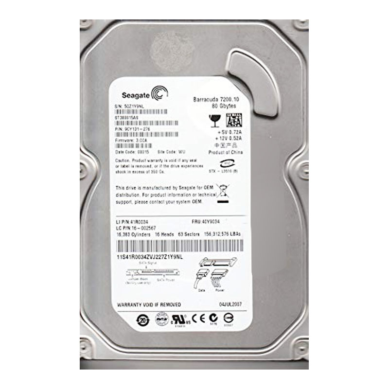 IBM 16-002567 - 80GB 7200RPM 3.5-Inch SATA Hard Drive