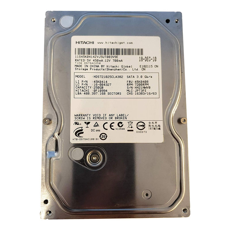 IBM 16-004327 - 250GB 7.2K SATA 3.0Gbps 3.5" Hard Drive