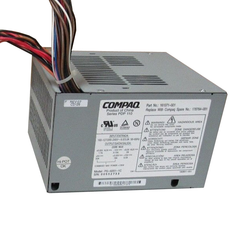 HP 161071-001 - 200W Power Supply For Deskpro