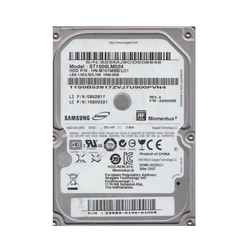 16200321 Seagate - 1TB SATA 2.5" Hard Drive