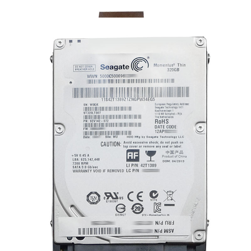 Lenovo 16200538 - 320GB 7.2K SATA 3.0Gbps 2.5" Hard Drive