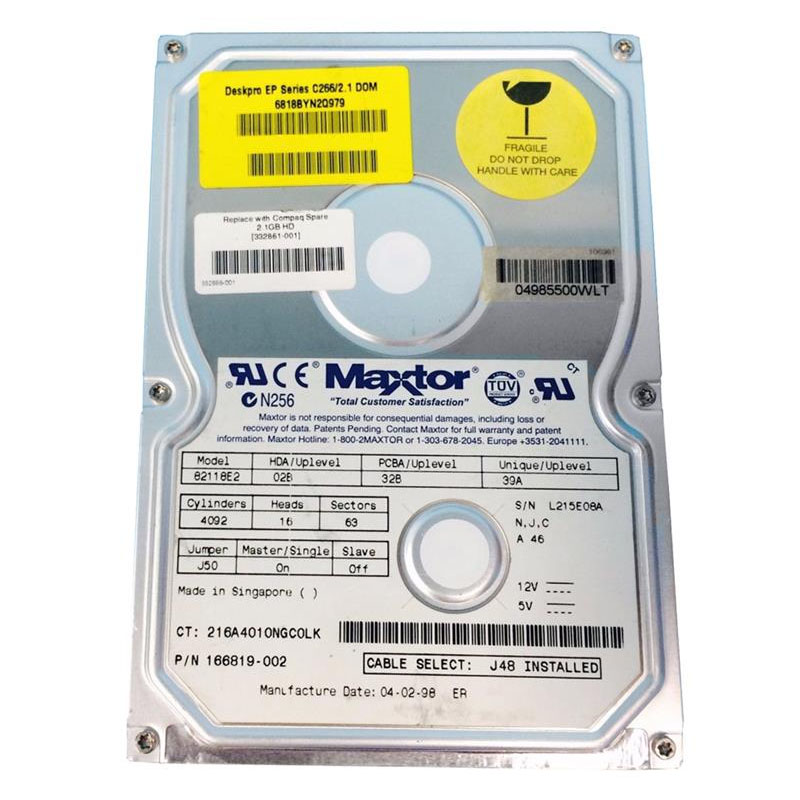 166819-002.jpg HP 166819-002 - 2.1GB IDE Hard Drive - Image 1