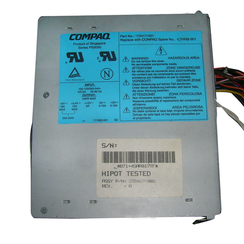 HP 172432-001 - 185W Power Supply