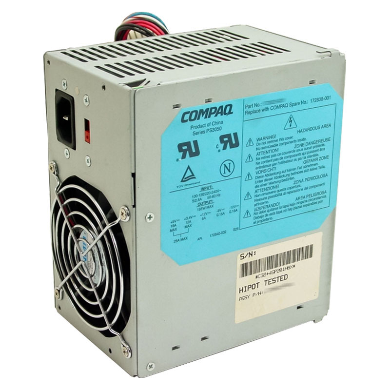 HP 172838-001 - 185W Power Supply For Deskpro