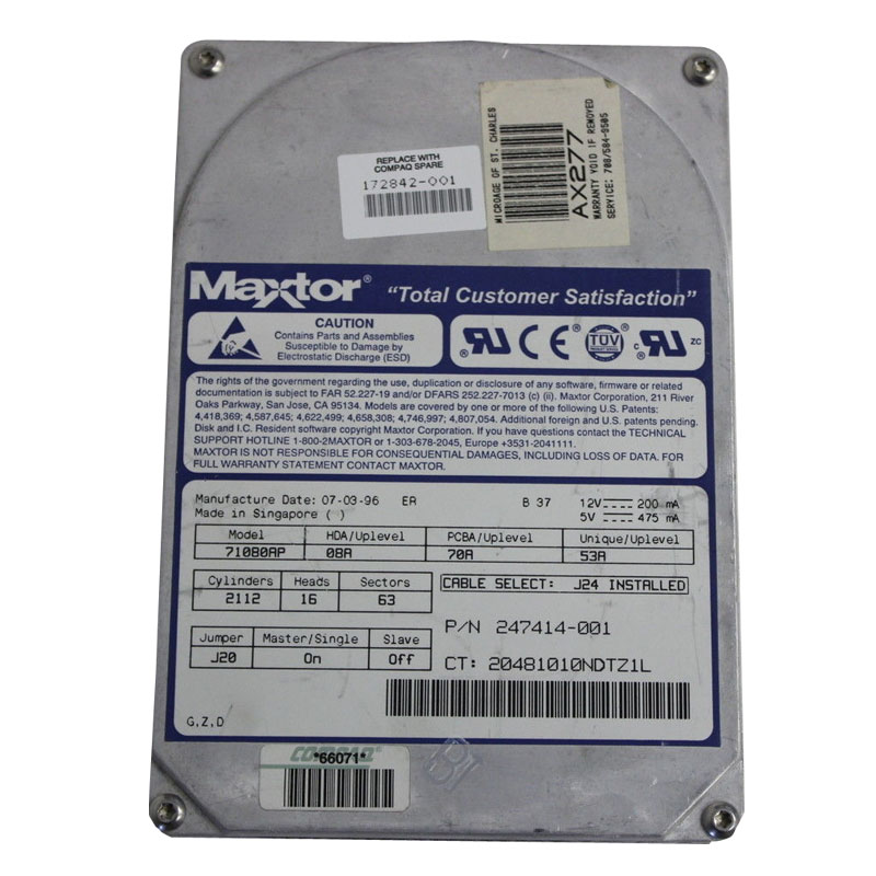 HP 172842-001 - 720MB IDE Hard Drive