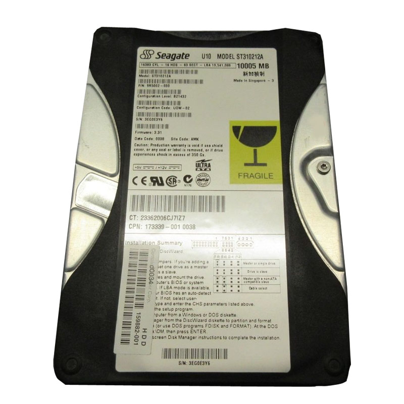 HP 173339-001 - 10GB 3.5Inch IDE Hard Drive